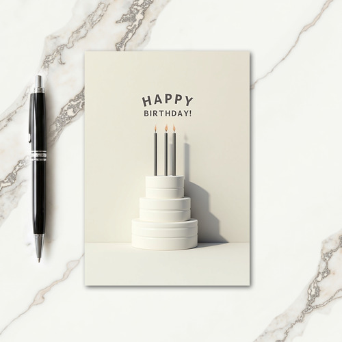 Serene Candle Birthday Card