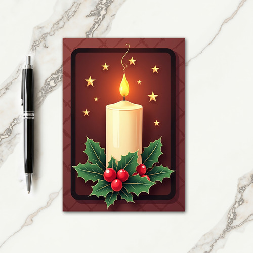 Serene Candle Christmas Card