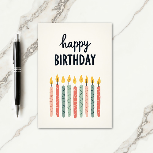 Serene Candle Row Card