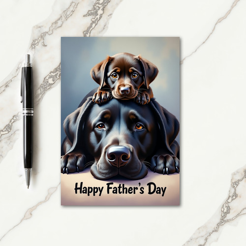 Serene Canine Fathers Day Card