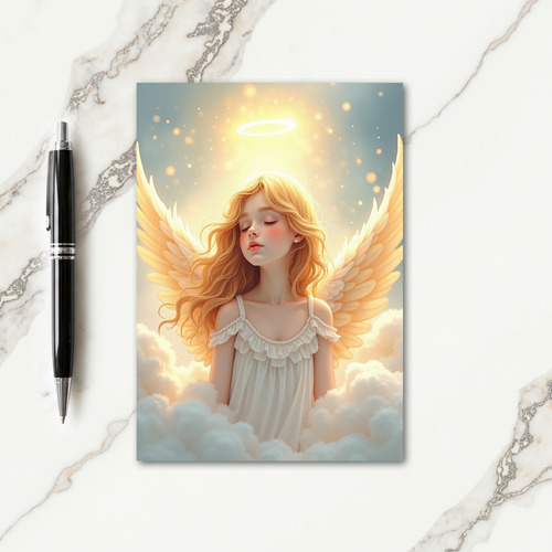 Serene Christmas Angel Card