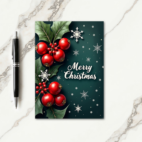 Serene Christmas Foliage Card