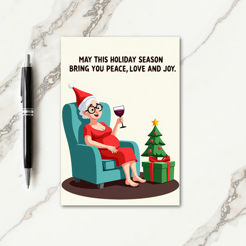 Serene Christmas Lady Card