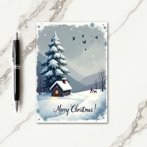 Serene Christmas Scene Card