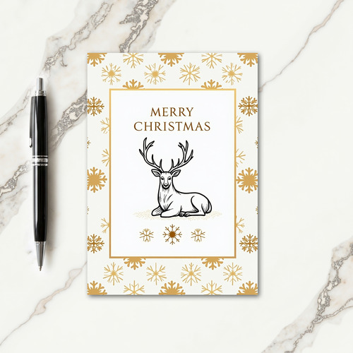 Serene Deer Christmas Card