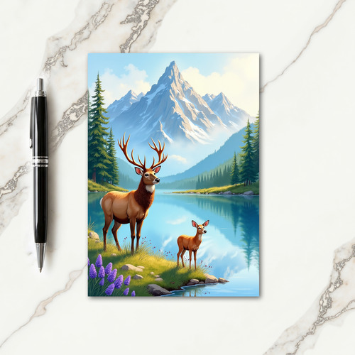 Serene Deer Fathers Day Card