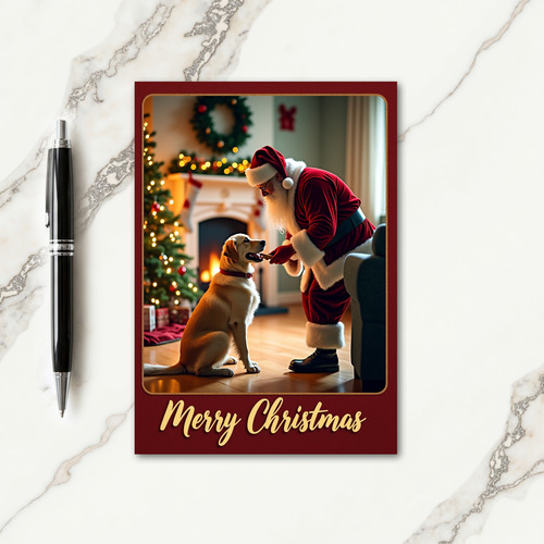 Serene Dog Christmas Card