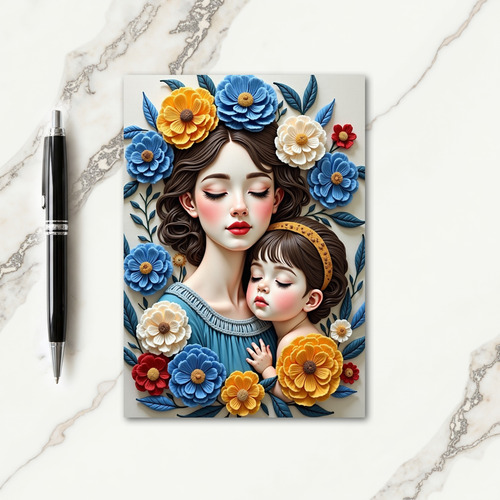 Serene Embrace Floral Mothers Day Card