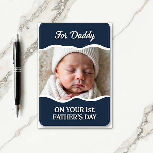 Serene Fathers Day Baby Card