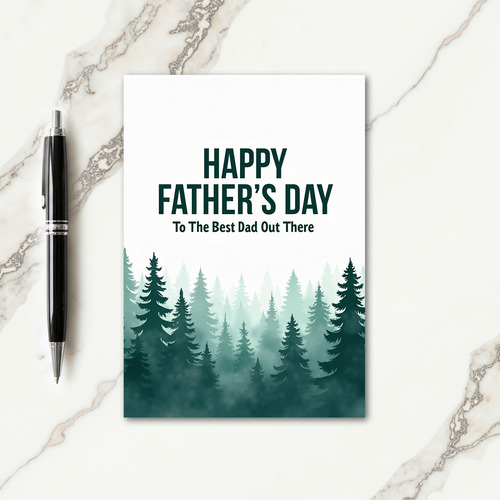 Serene Fathers Day Forest View Card