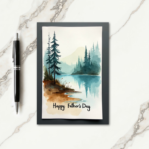 Serene Fathers Day Nature Card