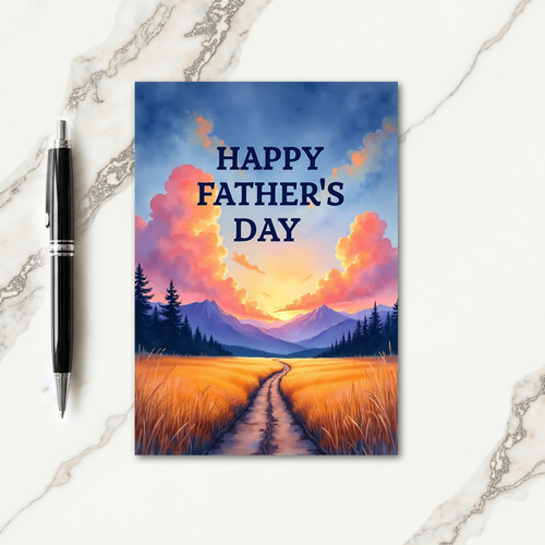 Serene Fathers Day Scene Card
