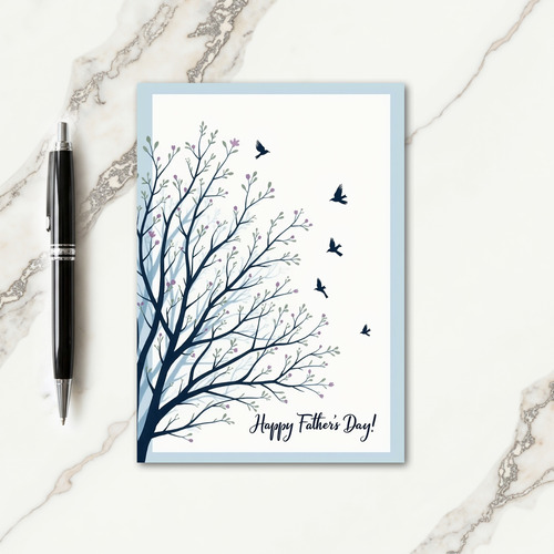 Serene Fathers Day Tree Card