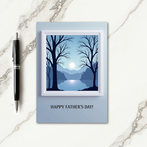 Serene Fathers Day Waterscape Card