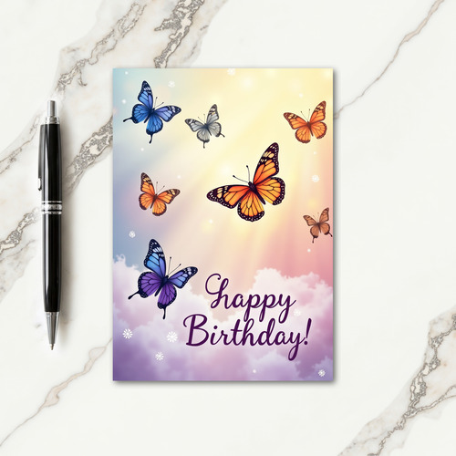 Serene Flight Birthday Card