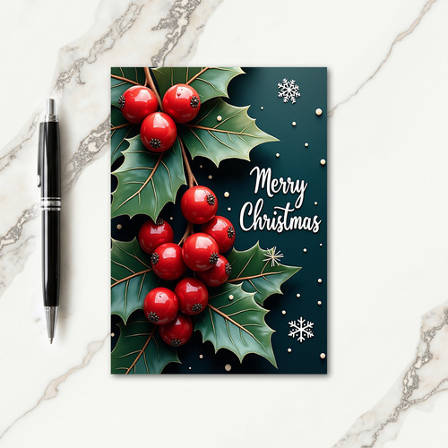 Serene Foliage Holiday Card