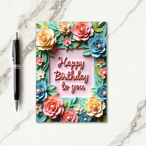 Serene Garden Birthday Card