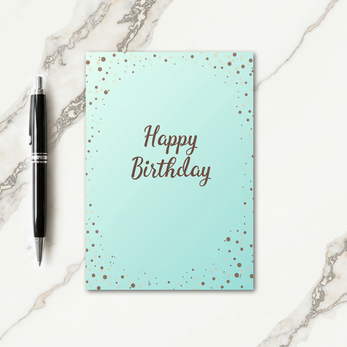 Serene Green Birthday Card