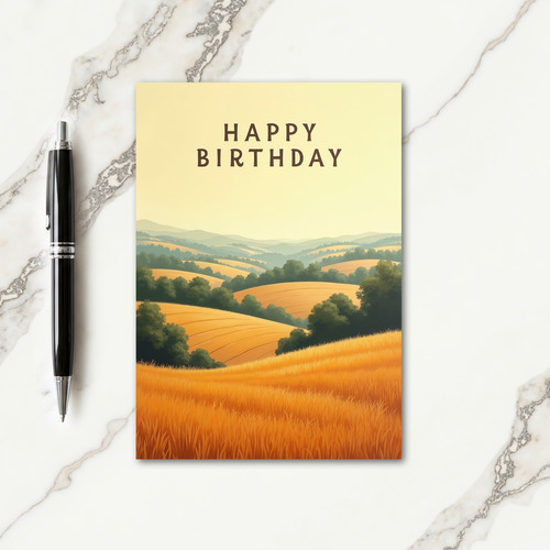 Serene Horizon Birthday Card