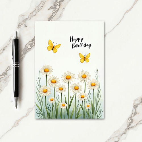 Serene Illustrated Birthday Card