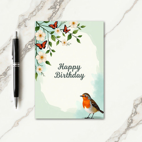 Serene Insect Birthday Card