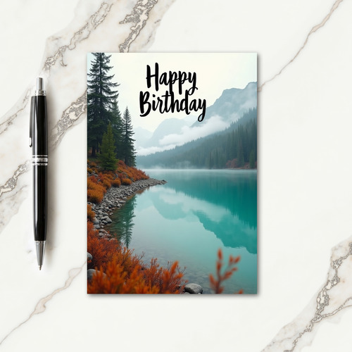 Serene Lake Birthday Card