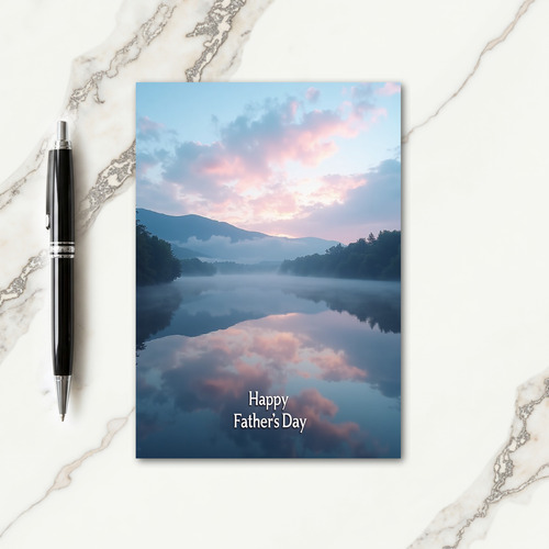 Serene Lake Fathers Day Card