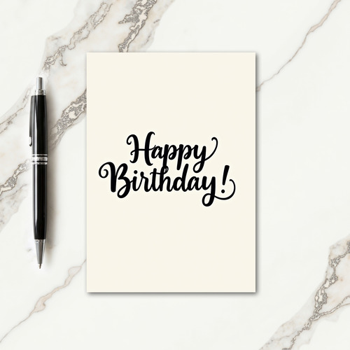 Serene Lettering Birthday Card