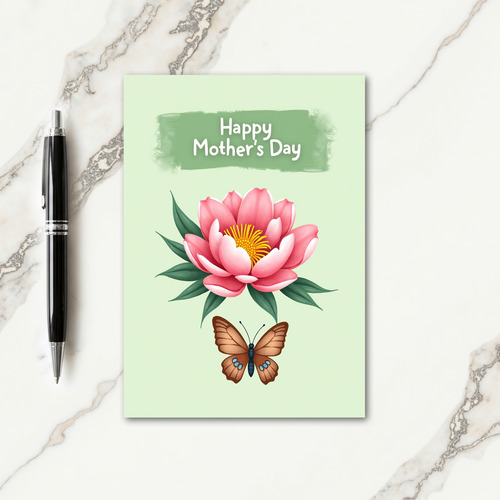 Serene Mothers Day Flower Card