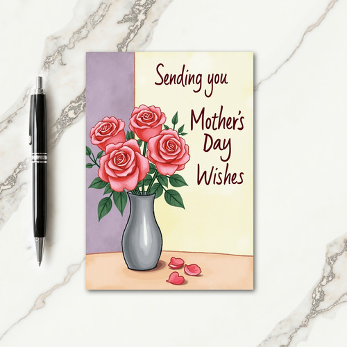 Serene Mothers Day Flowers Card