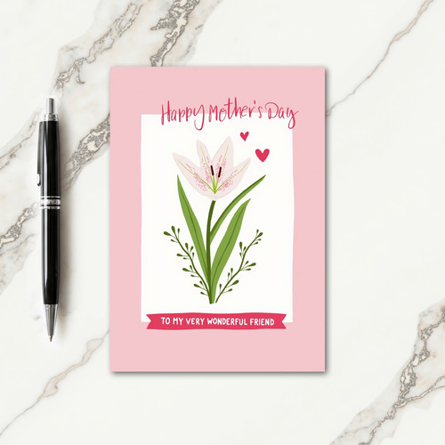 Serene Mothers Day Motif Card