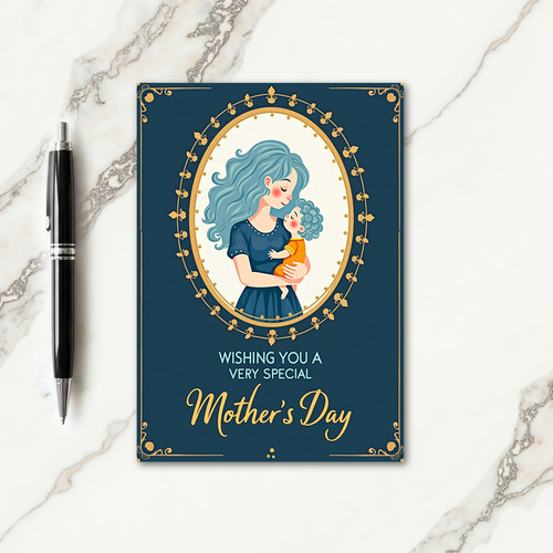 Serene Mothers Embrace Card