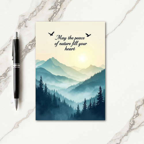 Serene Mountain Birthday Card