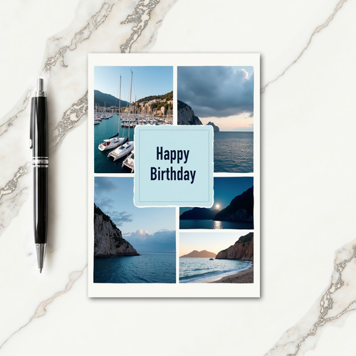 Serene Ocean Birthday Card