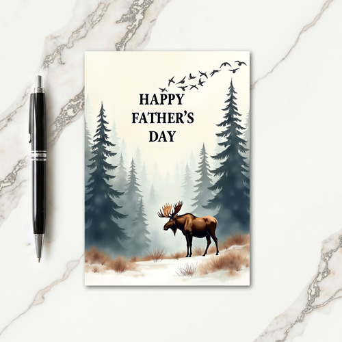 Serene Papas Day Scene Card