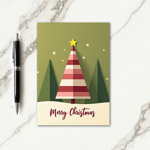Serene Paper Cut Christmas Card