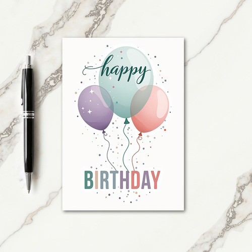 Serene Pastel Orbs Card