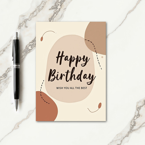 Serene Peach Birthday Card