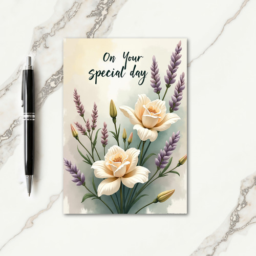 Serene Petal Birthday Card