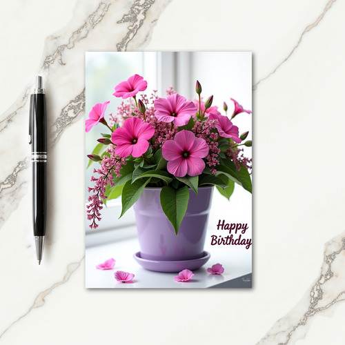 Serene Plant Birthday Card