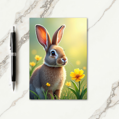 Serene Rabbit Birthday Card
