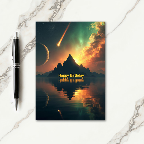 Serene Reflection Birthday Card