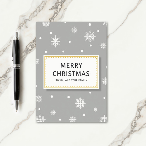 Serene Snowfall Christmas Card