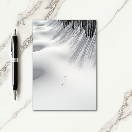 Serene Snowfield Christmas Card