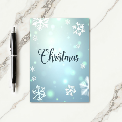 Serene Snowflake Christmas Card