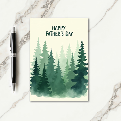 Serene Trees Fathers Day Card