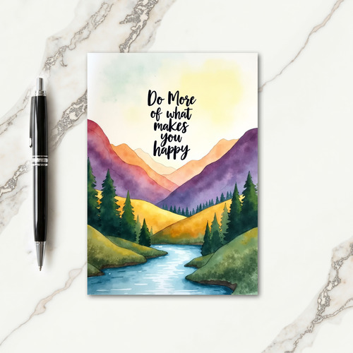 Serene Watercolor Birthday Card