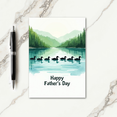Serene Waters Fathers Day Card