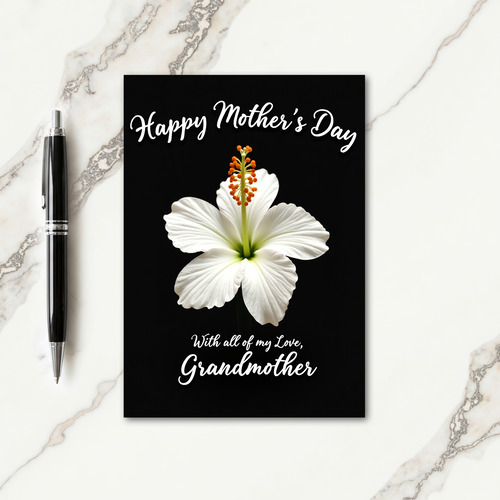 Serene White Flower Day Card