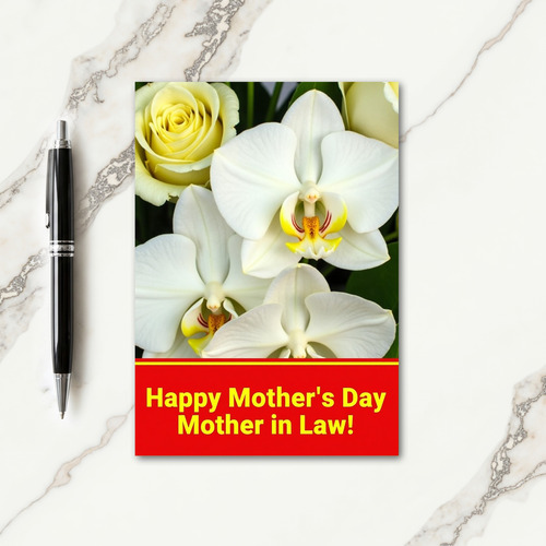 Serene White Mothers Day Card